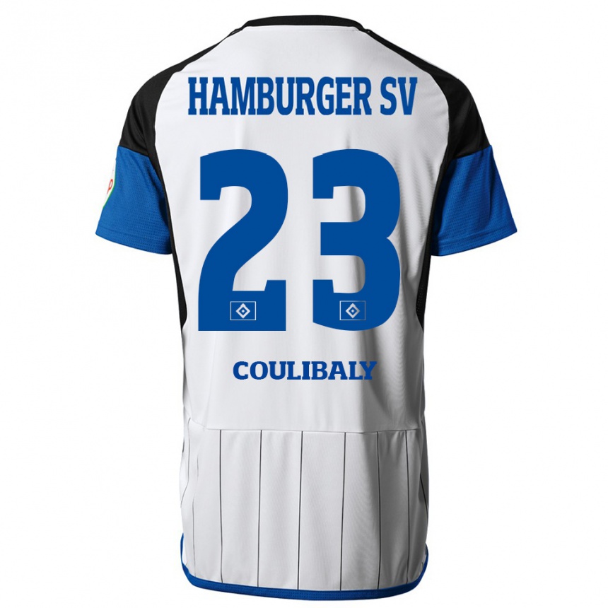 Niño Fútbol Camiseta Karim Coulibaly #23 Blanco 1ª Equipación 2023/24 Perú