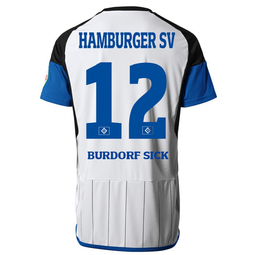 Niño Fútbol Camiseta Emma Burdorf-Sick #12 Blanco 1ª Equipación 2023/24 Perú