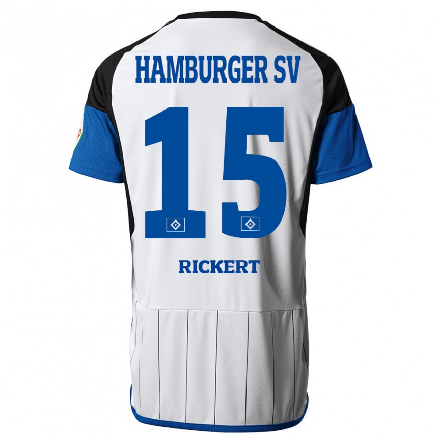 Niño Fútbol Camiseta Manja Rickert #15 Blanco 1ª Equipación 2023/24 Perú