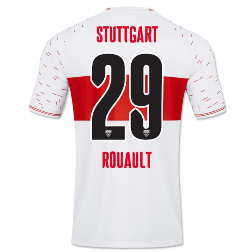 Niño Fútbol Camiseta Anthony Rouault #29 Blanco 1ª Equipación 2023/24 Perú