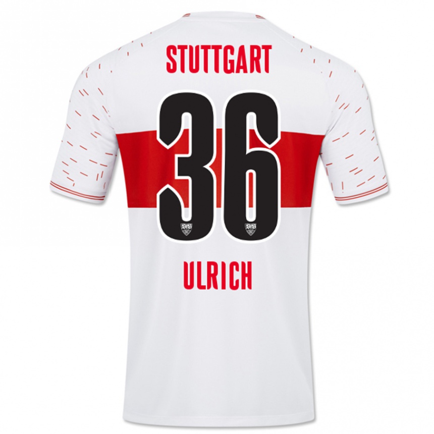 Niño Fútbol Camiseta Laurin Ulrich #36 Blanco 1ª Equipación 2023/24 Perú