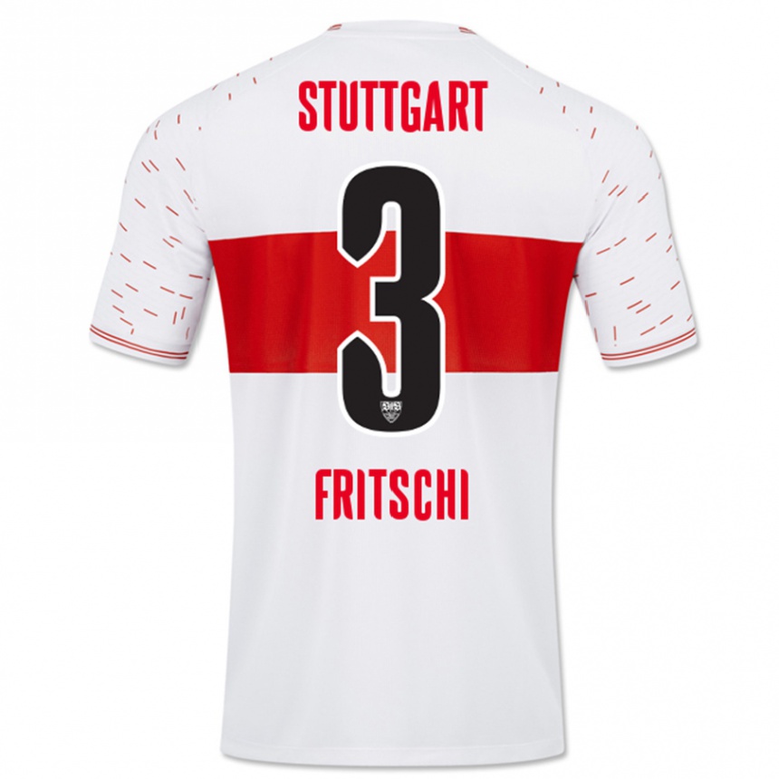 Niño Fútbol Camiseta Paulo Fritschi #3 Blanco 1ª Equipación 2023/24 Perú