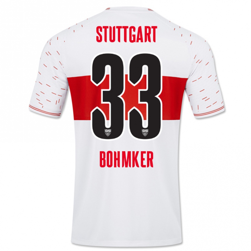 Niño Fútbol Camiseta Finn Böhmker #33 Blanco 1ª Equipación 2023/24 Perú