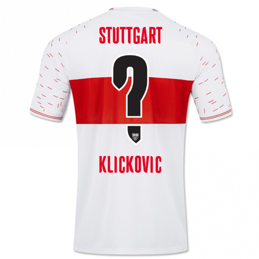 Niño Fútbol Camiseta Maksim Klickovic #0 Blanco 1ª Equipación 2023/24 Perú