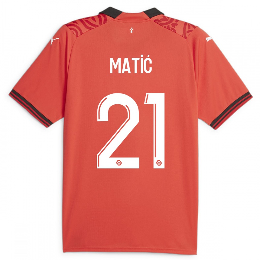 Niño Fútbol Camiseta Nemanja Matic #21 Rojo 1ª Equipación 2023/24 Perú