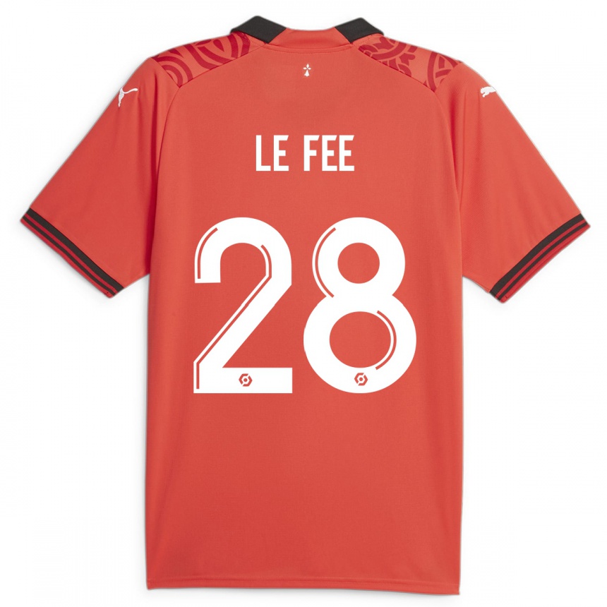 Niño Fútbol Camiseta Enzo Le Fée #28 Rojo 1ª Equipación 2023/24 Perú