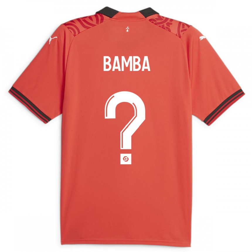 Niño Fútbol Camiseta Rayan Bamba #0 Rojo 1ª Equipación 2023/24 Perú