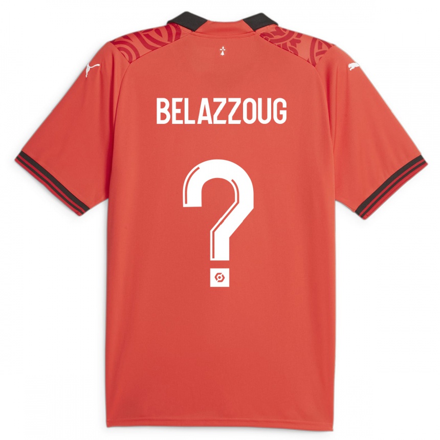 Niño Fútbol Camiseta Kilian Belazzoug #0 Rojo 1ª Equipación 2023/24 Perú