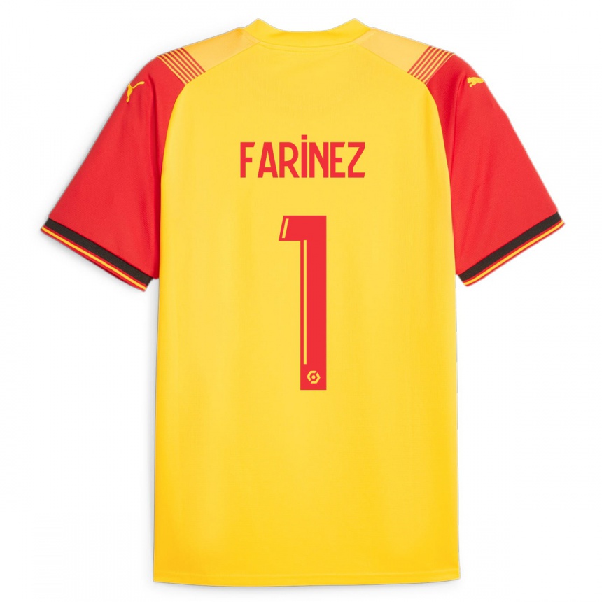 Niño Fútbol Camiseta Wuilker Fariñez #1 Amarillo 1ª Equipación 2023/24 Perú