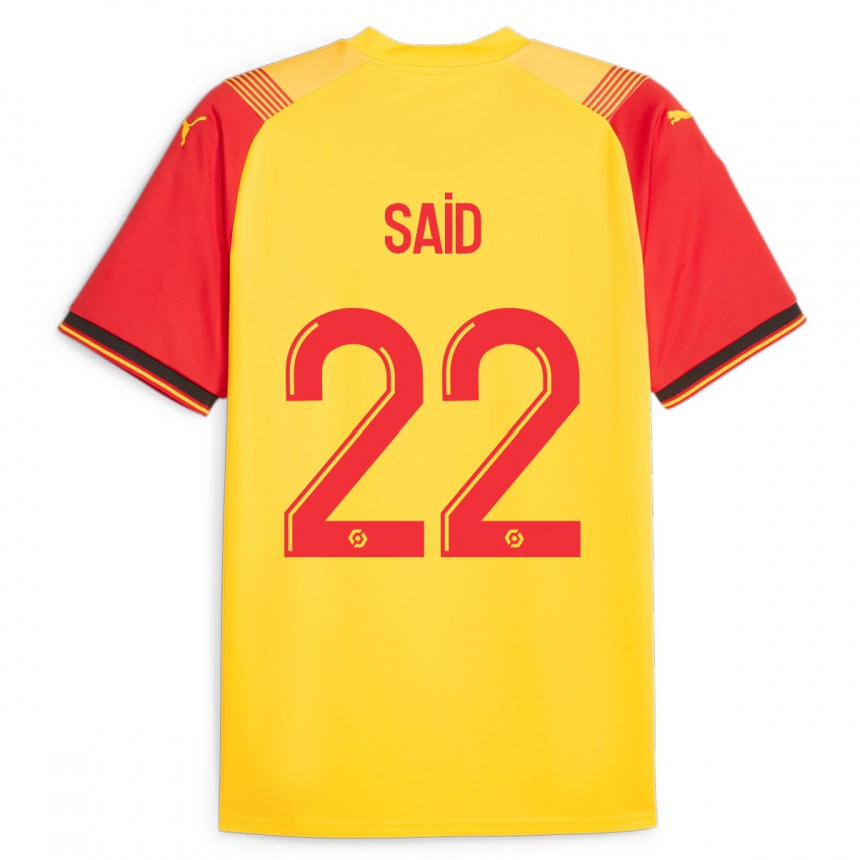 Niño Fútbol Camiseta Wesley Saïd #22 Amarillo 1ª Equipación 2023/24 Perú