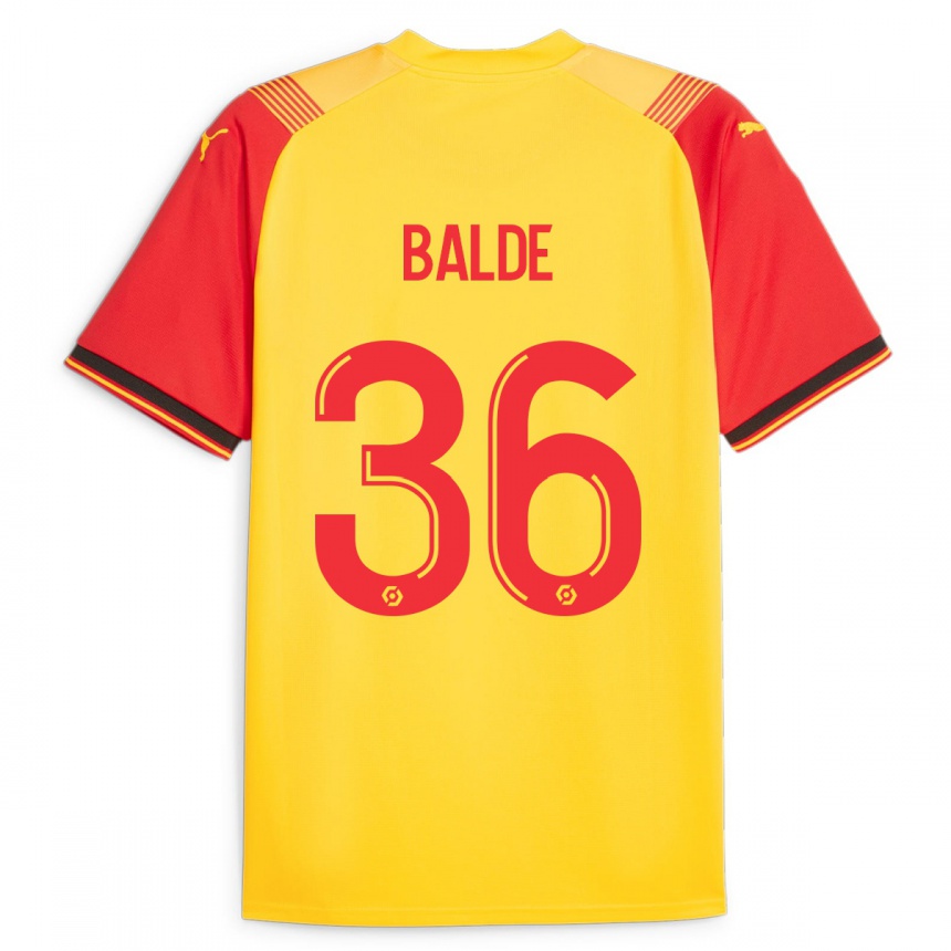 Niño Fútbol Camiseta Ibrahima Baldé #36 Amarillo 1ª Equipación 2023/24 Perú