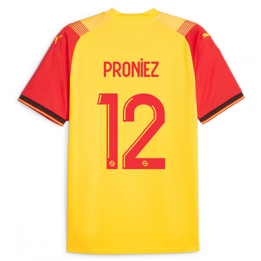 Niño Fútbol Camiseta Fany Proniez #12 Amarillo 1ª Equipación 2023/24 Perú