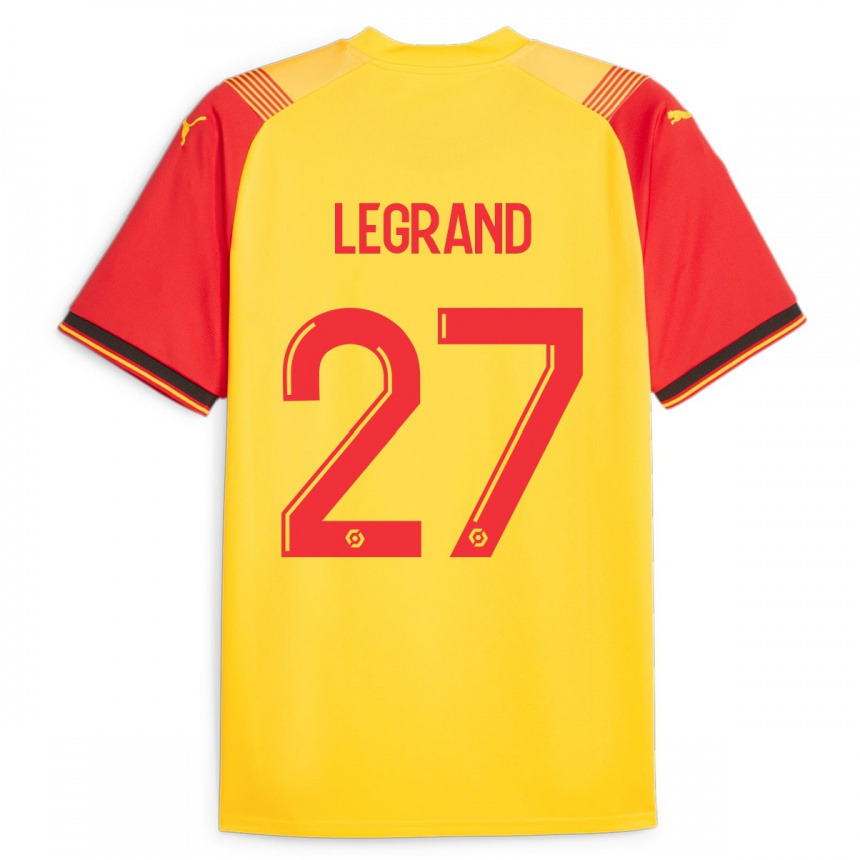 Niño Fútbol Camiseta Bérénice Legrand #27 Amarillo 1ª Equipación 2023/24 Perú