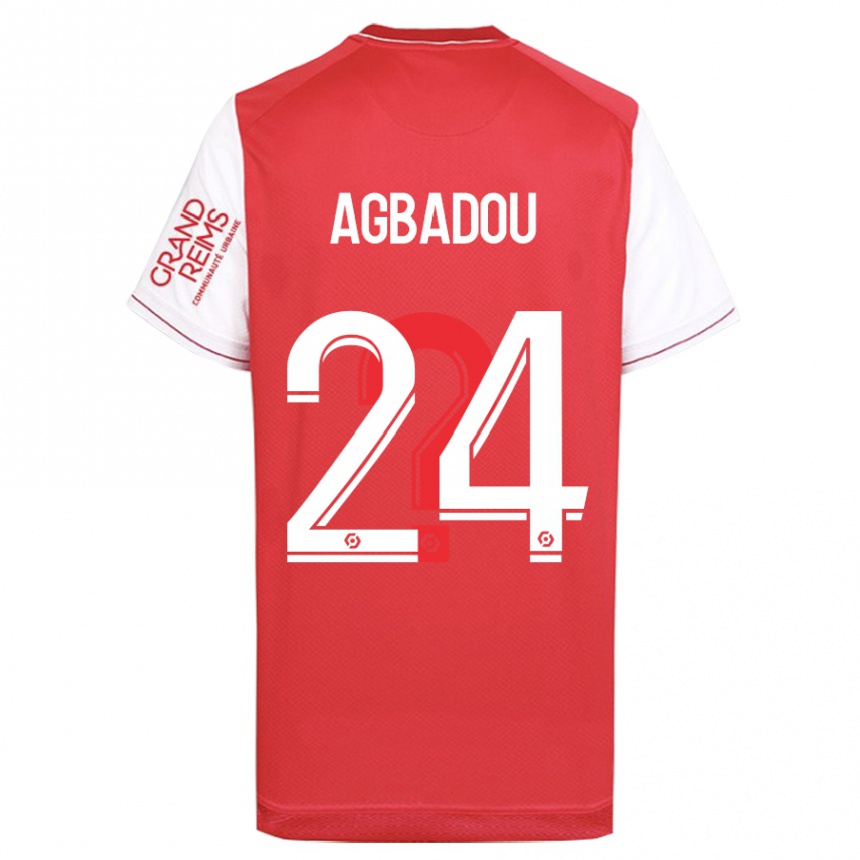 Niño Fútbol Camiseta Emmanuel Agbadou #24 Rojo 1ª Equipación 2023/24 Perú