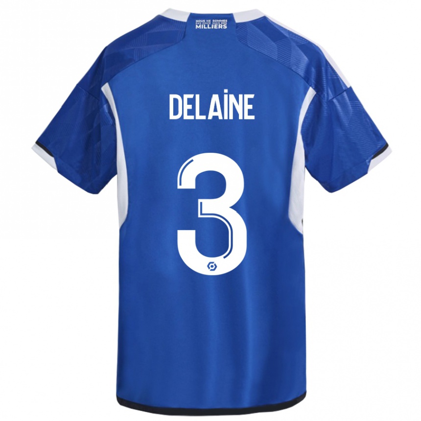 Niño Fútbol Camiseta Thomas Delaine #3 Azul 1ª Equipación 2023/24 Perú