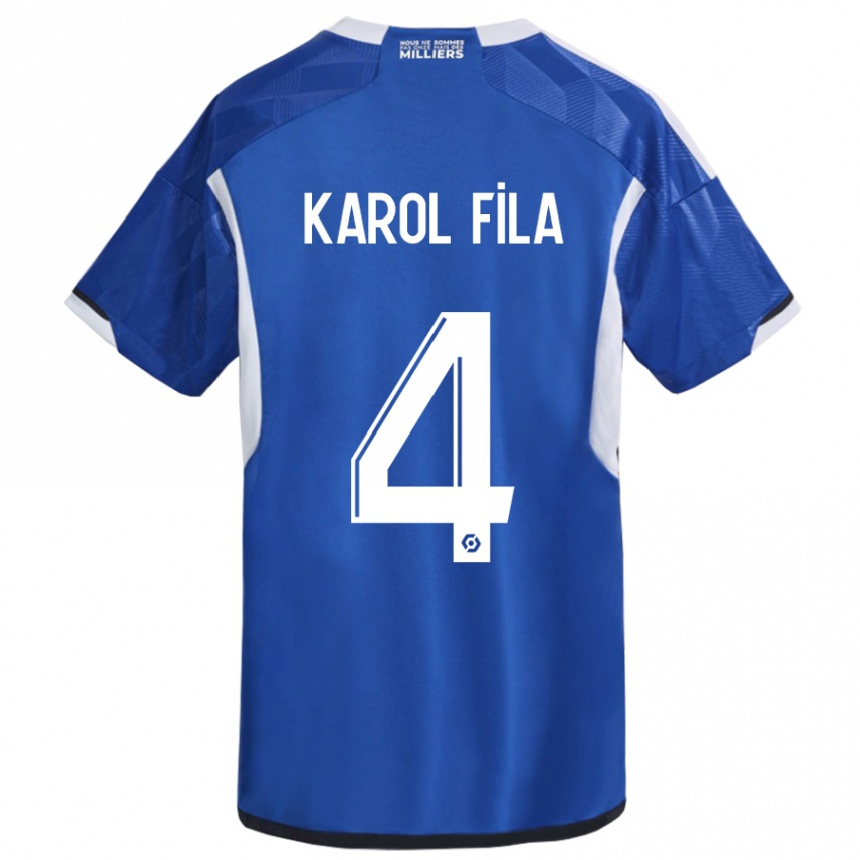 Niño Fútbol Camiseta Karol Fila #4 Azul 1ª Equipación 2023/24 Perú