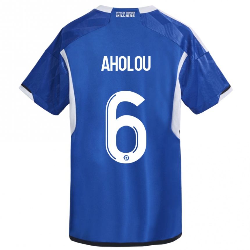 Niño Fútbol Camiseta Jean-Eudes Aholou #6 Azul 1ª Equipación 2023/24 Perú