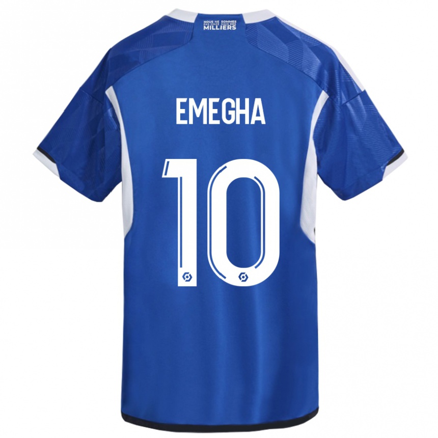 Niño Fútbol Camiseta Emanuel Emegha #10 Azul 1ª Equipación 2023/24 Perú