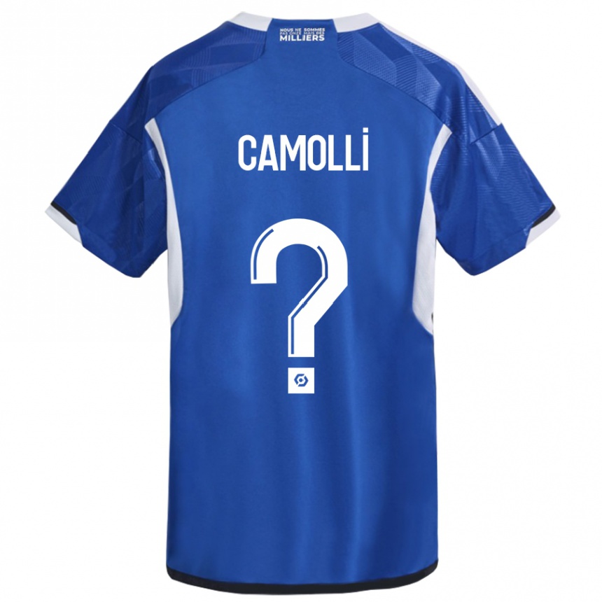 Niño Fútbol Camiseta Benjamin Camolli #0 Azul 1ª Equipación 2023/24 Perú