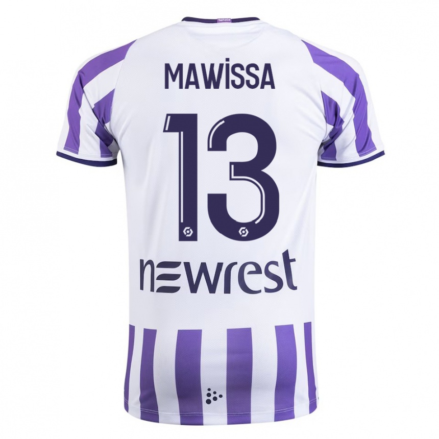 Niño Fútbol Camiseta Christian Mawissa Elebi #13 Blanco 1ª Equipación 2023/24 Perú