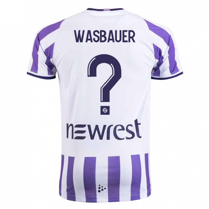 Niño Fútbol Camiseta Nicolas Wasbauer #0 Blanco 1ª Equipación 2023/24 Perú