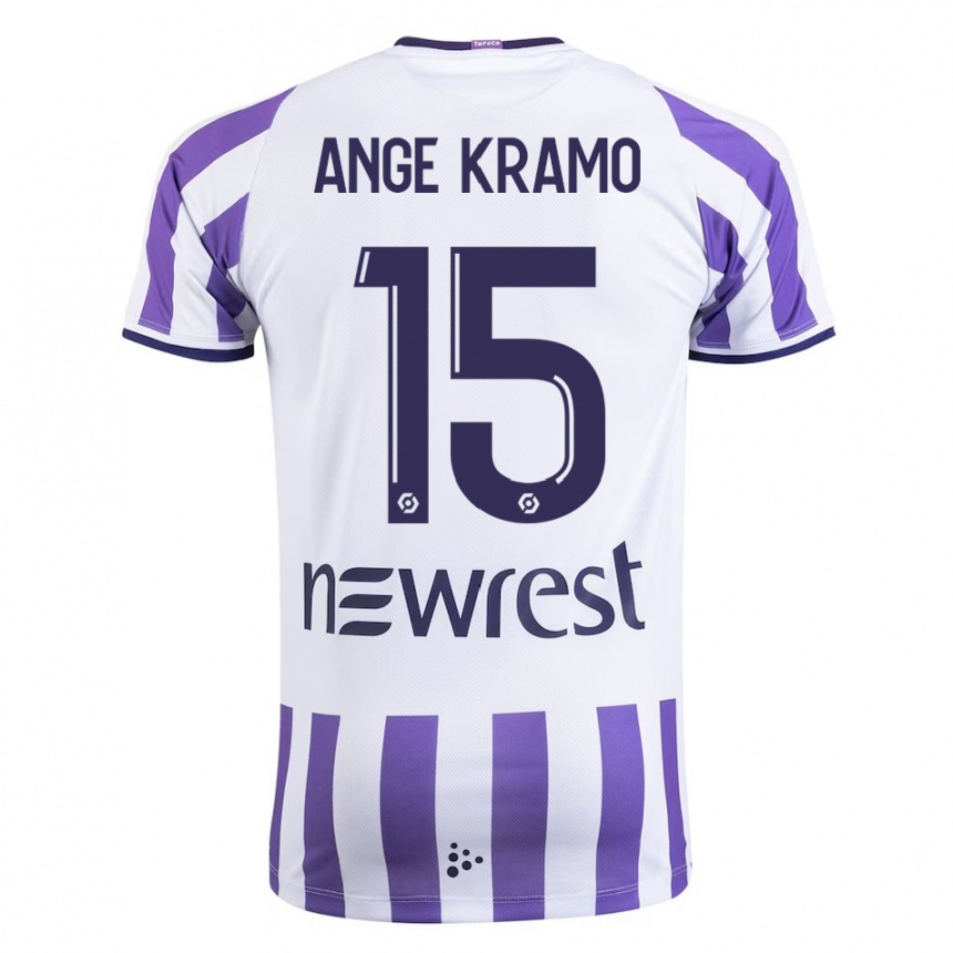 Niño Fútbol Camiseta Marie Ange Kramo #15 Blanco 1ª Equipación 2023/24 Perú