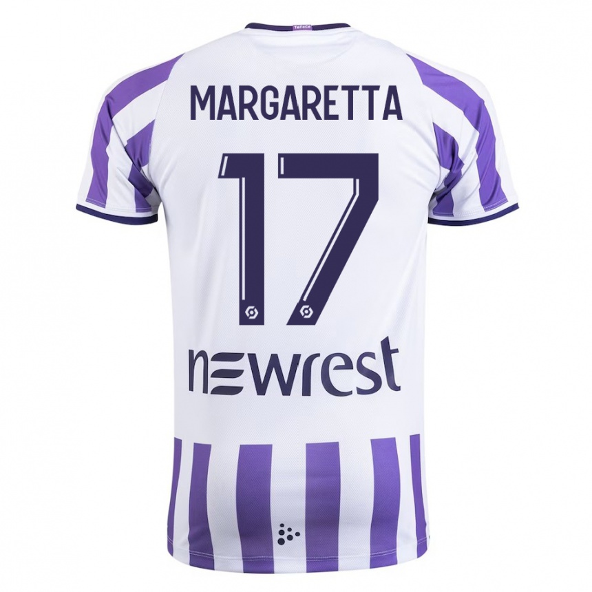 Niño Fútbol Camiseta Jessica Margaretta #17 Blanco 1ª Equipación 2023/24 Perú