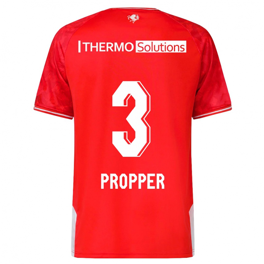 Niño Fútbol Camiseta Robin Pröpper #3 Rojo 1ª Equipación 2023/24 Perú