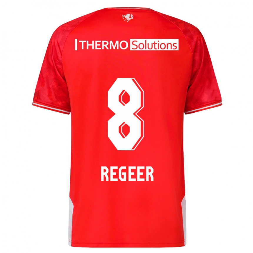 Niño Fútbol Camiseta Youri Regeer #8 Rojo 1ª Equipación 2023/24 Perú