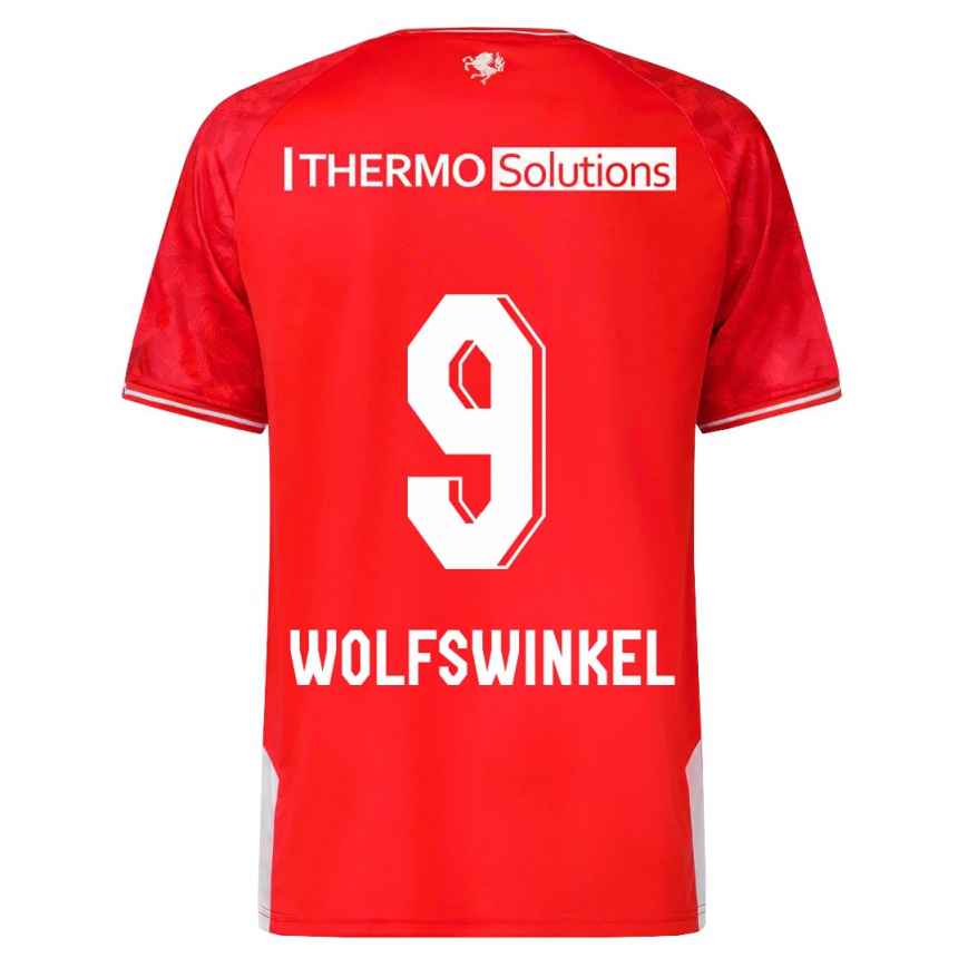 Niño Fútbol Camiseta Ricky Van Wolfswinkel #9 Rojo 1ª Equipación 2023/24 Perú