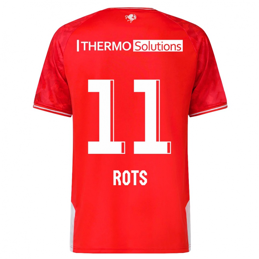 Niño Fútbol Camiseta Daan Rots #11 Rojo 1ª Equipación 2023/24 Perú