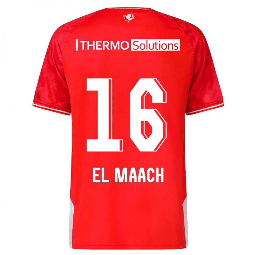 Niño Fútbol Camiseta Issam El Maach #16 Rojo 1ª Equipación 2023/24 Perú