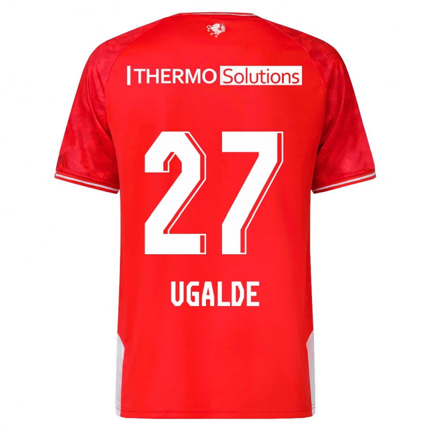 Niño Fútbol Camiseta Manfred Ugalde #27 Rojo 1ª Equipación 2023/24 Perú