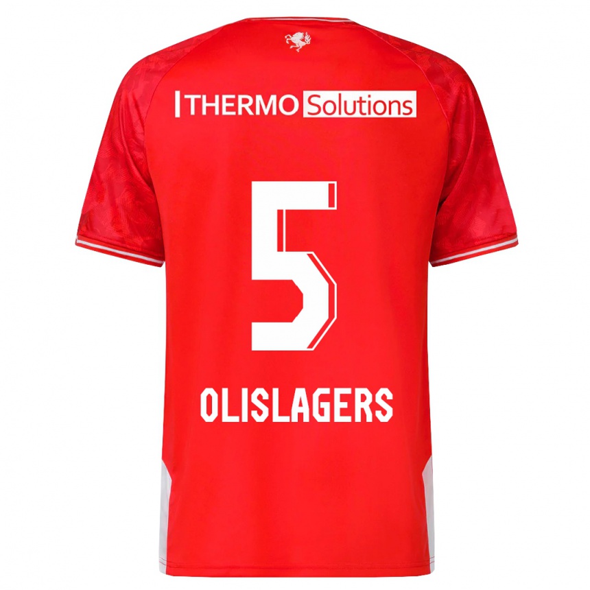 Niño Fútbol Camiseta Marisa Olislagers #5 Rojo 1ª Equipación 2023/24 Perú