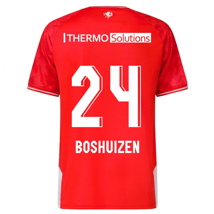 Niño Fútbol Camiseta Annouk Boshuizen #24 Rojo 1ª Equipación 2023/24 Perú