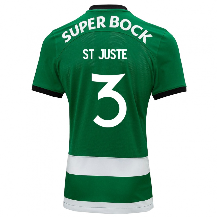 Niño Fútbol Camiseta Jerry St. Juste #3 Verde 1ª Equipación 2023/24 Perú