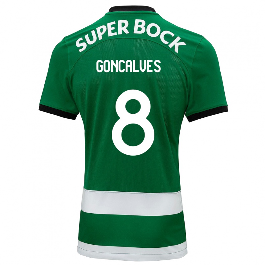 Niño Fútbol Camiseta Pedro Gonçalves #8 Verde 1ª Equipación 2023/24 Perú