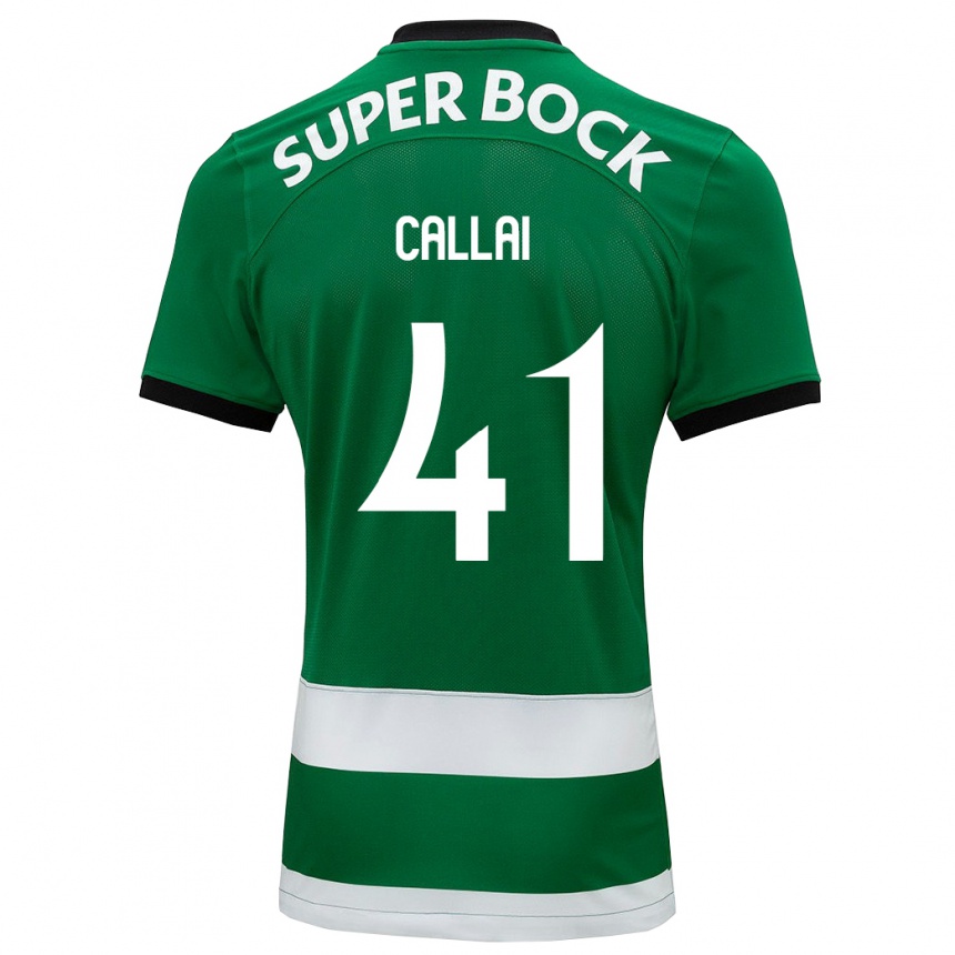 Niño Fútbol Camiseta Diego Callai #41 Verde 1ª Equipación 2023/24 Perú