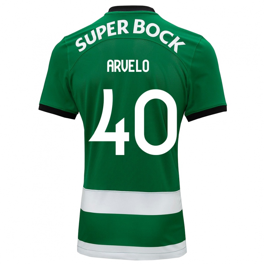 Niño Fútbol Camiseta Adam Arvelo #40 Verde 1ª Equipación 2023/24 Perú