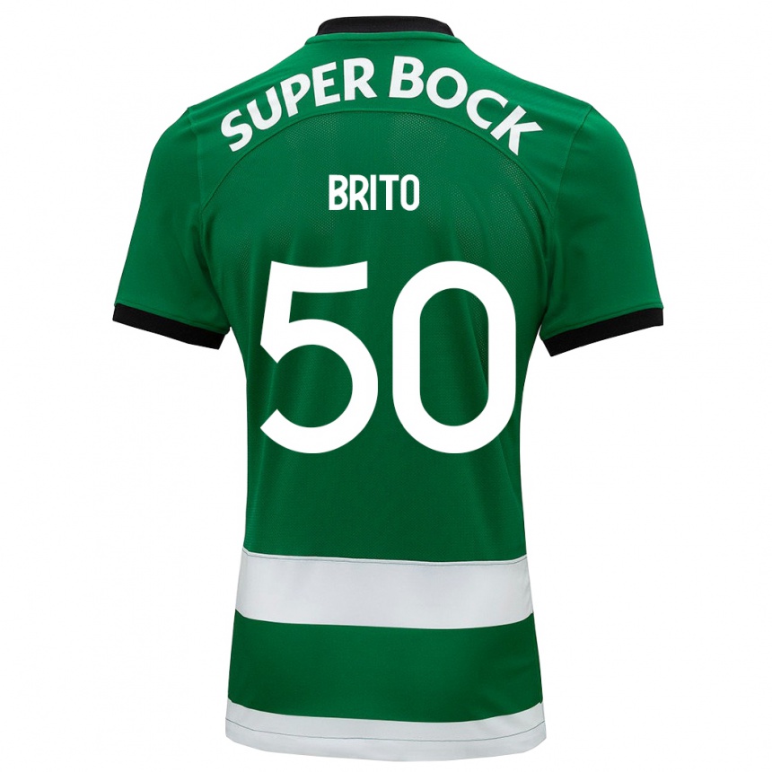 Niño Fútbol Camiseta Alexandre Brito #50 Verde 1ª Equipación 2023/24 Perú