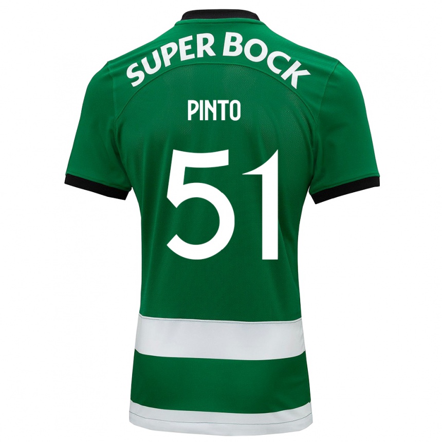 Niño Fútbol Camiseta Diogo Pinto #51 Verde 1ª Equipación 2023/24 Perú