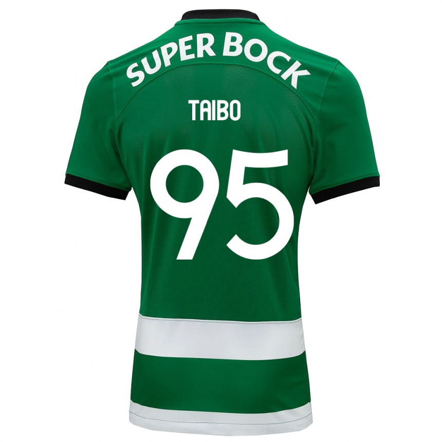 Niño Fútbol Camiseta Lucas Taibo #95 Verde 1ª Equipación 2023/24 Perú