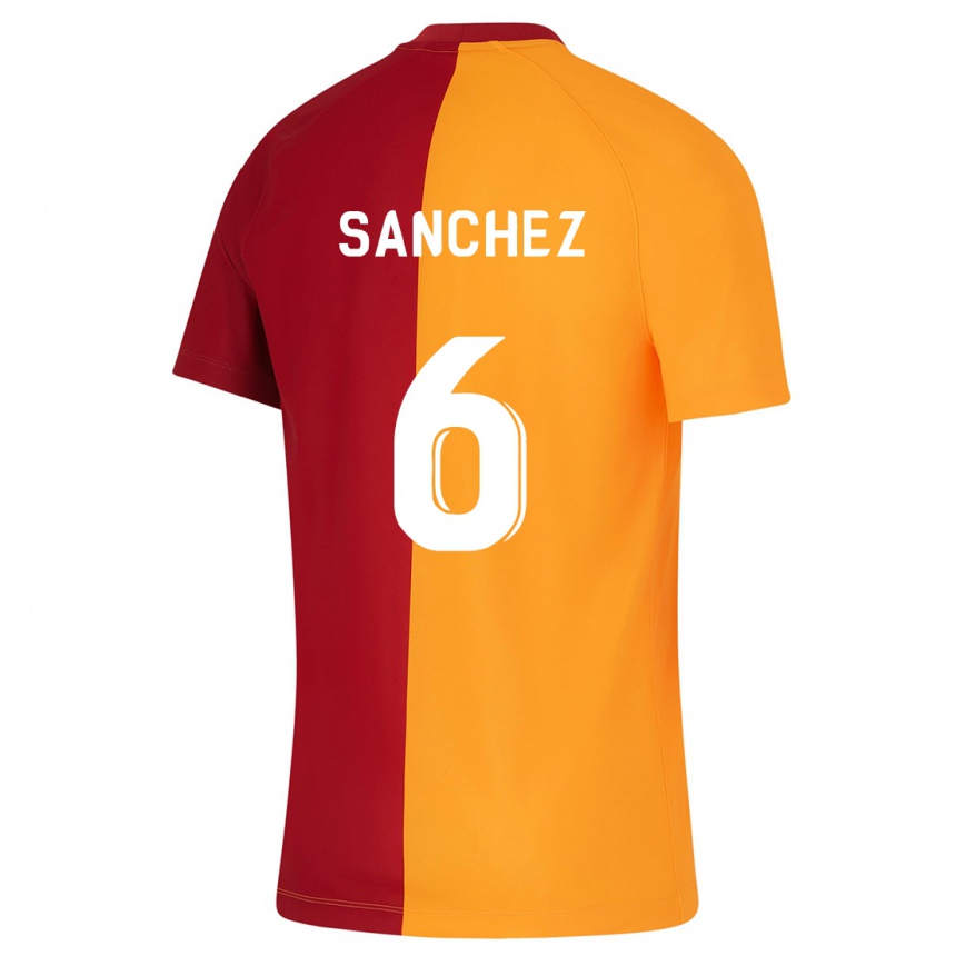 Niño Fútbol Camiseta Davinson Sánchez #6 Naranja 1ª Equipación 2023/24 Perú