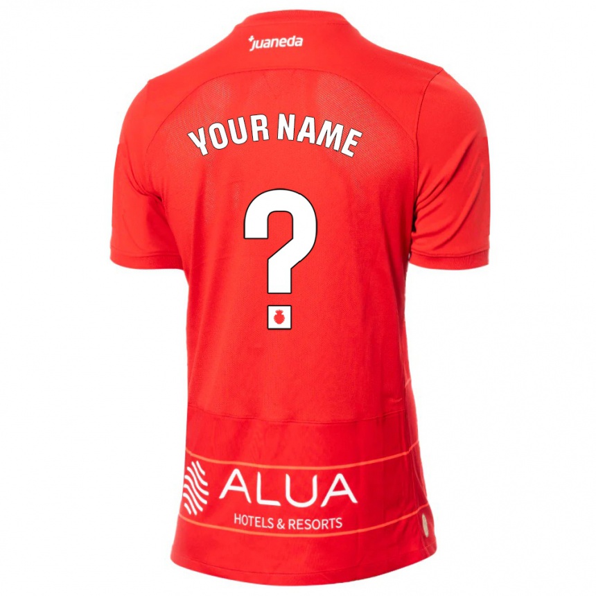 Niño Fútbol Camiseta Su Nombre #0 Rojo 1ª Equipación 2023/24 Perú