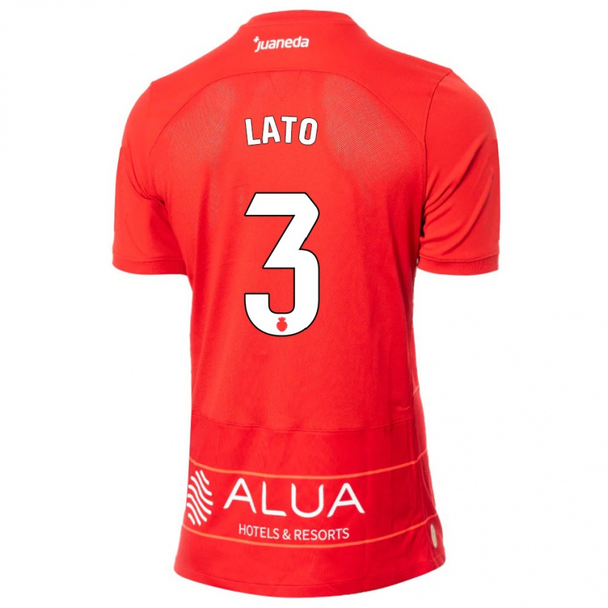 Niño Fútbol Camiseta Toni Lato #3 Rojo 1ª Equipación 2023/24 Perú