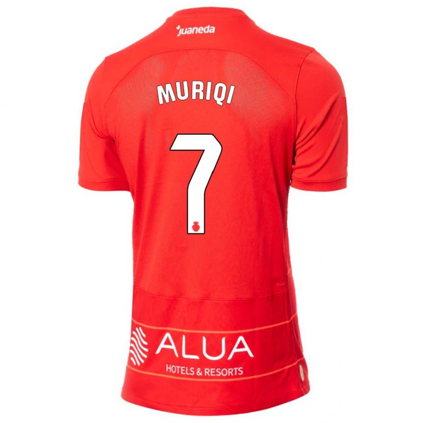 Niño Fútbol Camiseta Vedat Muriqi #7 Rojo 1ª Equipación 2023/24 Perú