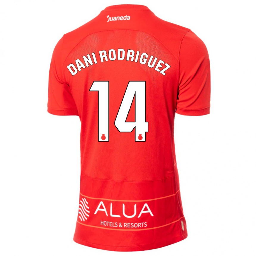 Niño Fútbol Camiseta Dani Rodríguez #14 Rojo 1ª Equipación 2023/24 Perú