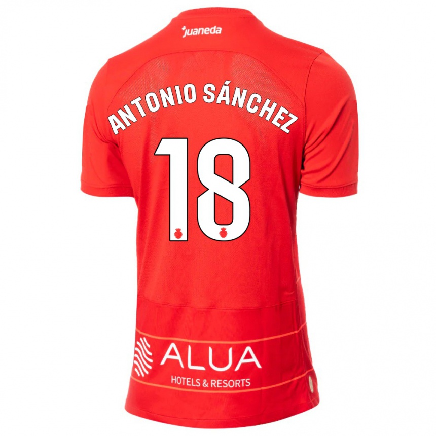 Niño Fútbol Camiseta Antonio Sánchez #18 Rojo 1ª Equipación 2023/24 Perú