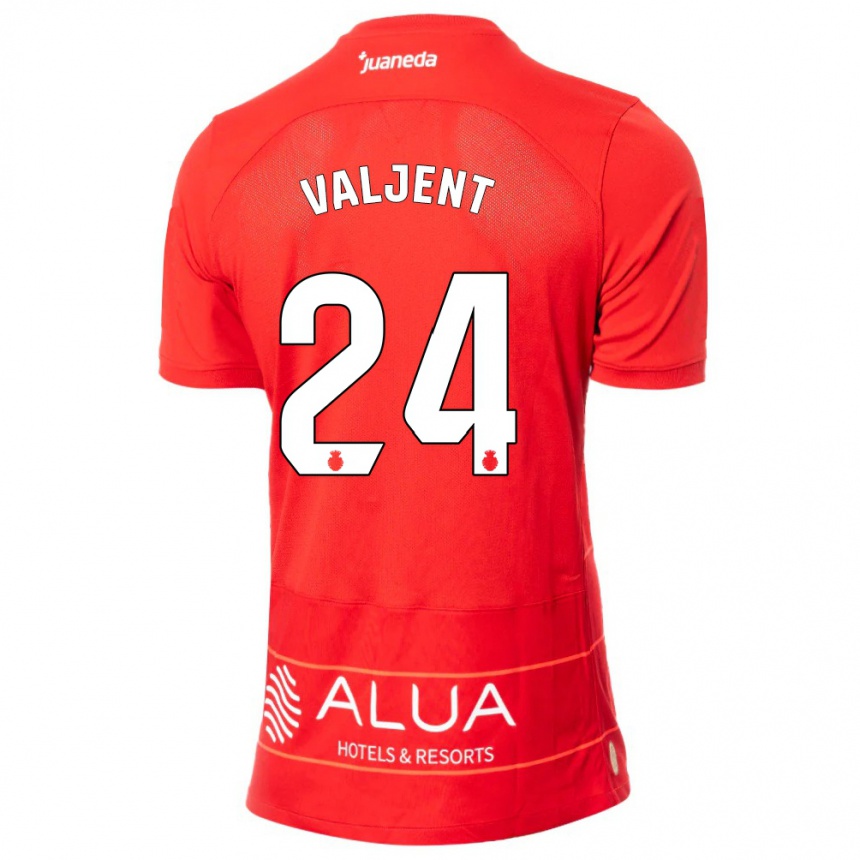 Niño Fútbol Camiseta Martin Valjent #24 Rojo 1ª Equipación 2023/24 Perú