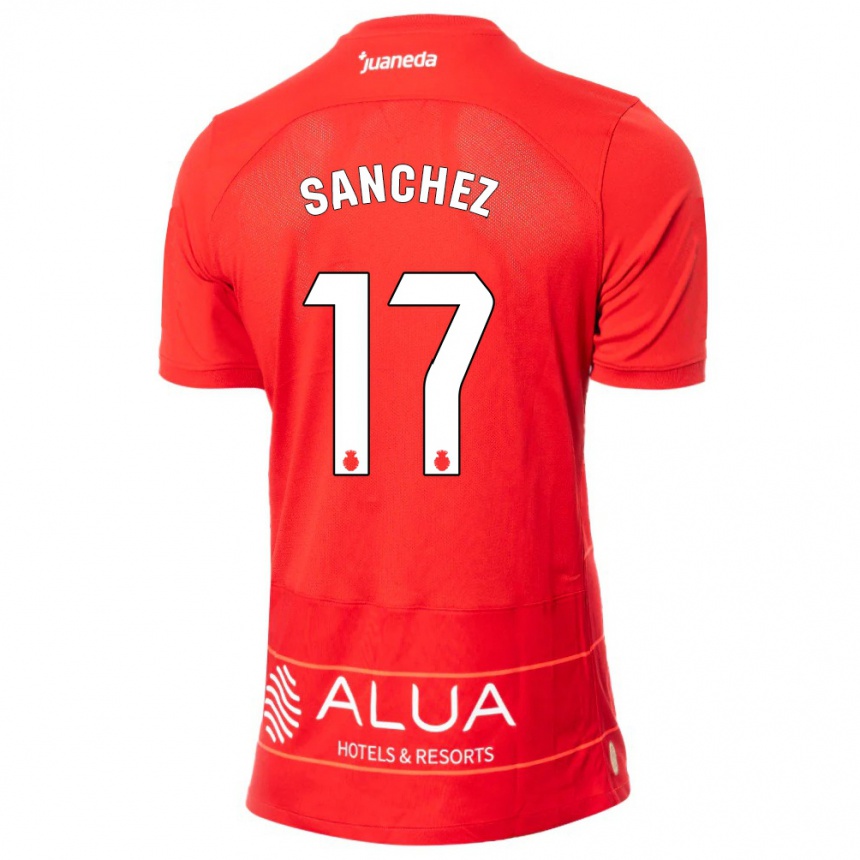 Niño Fútbol Camiseta Avelino Sánchez #17 Rojo 1ª Equipación 2023/24 Perú